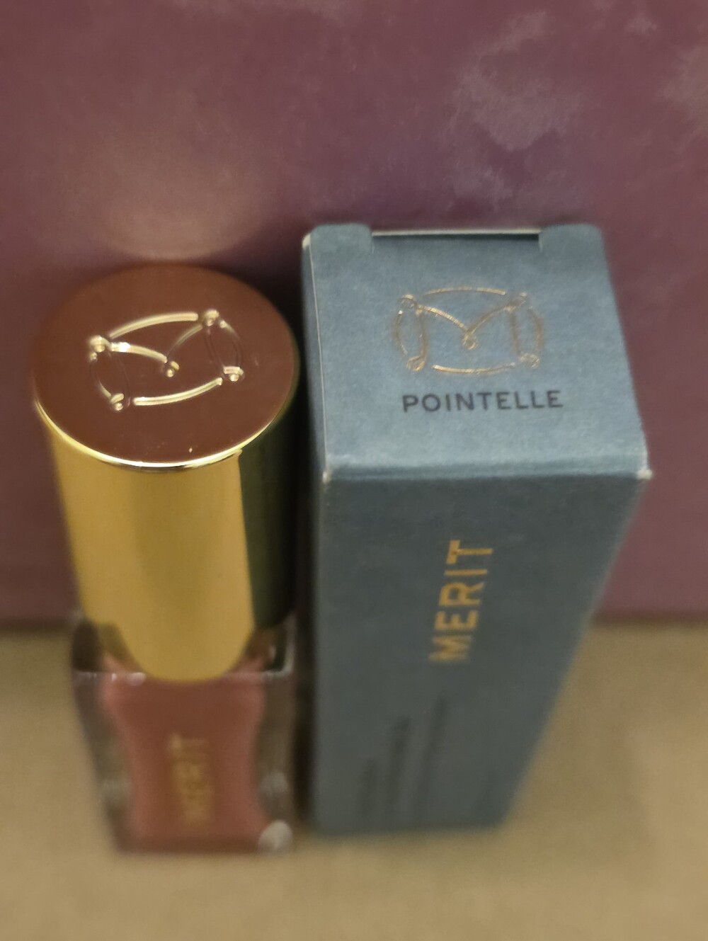 Merit Shade SlickTinted Lip Oil Pointelle- cool baby pink. BNIB - Picture 4 of 5